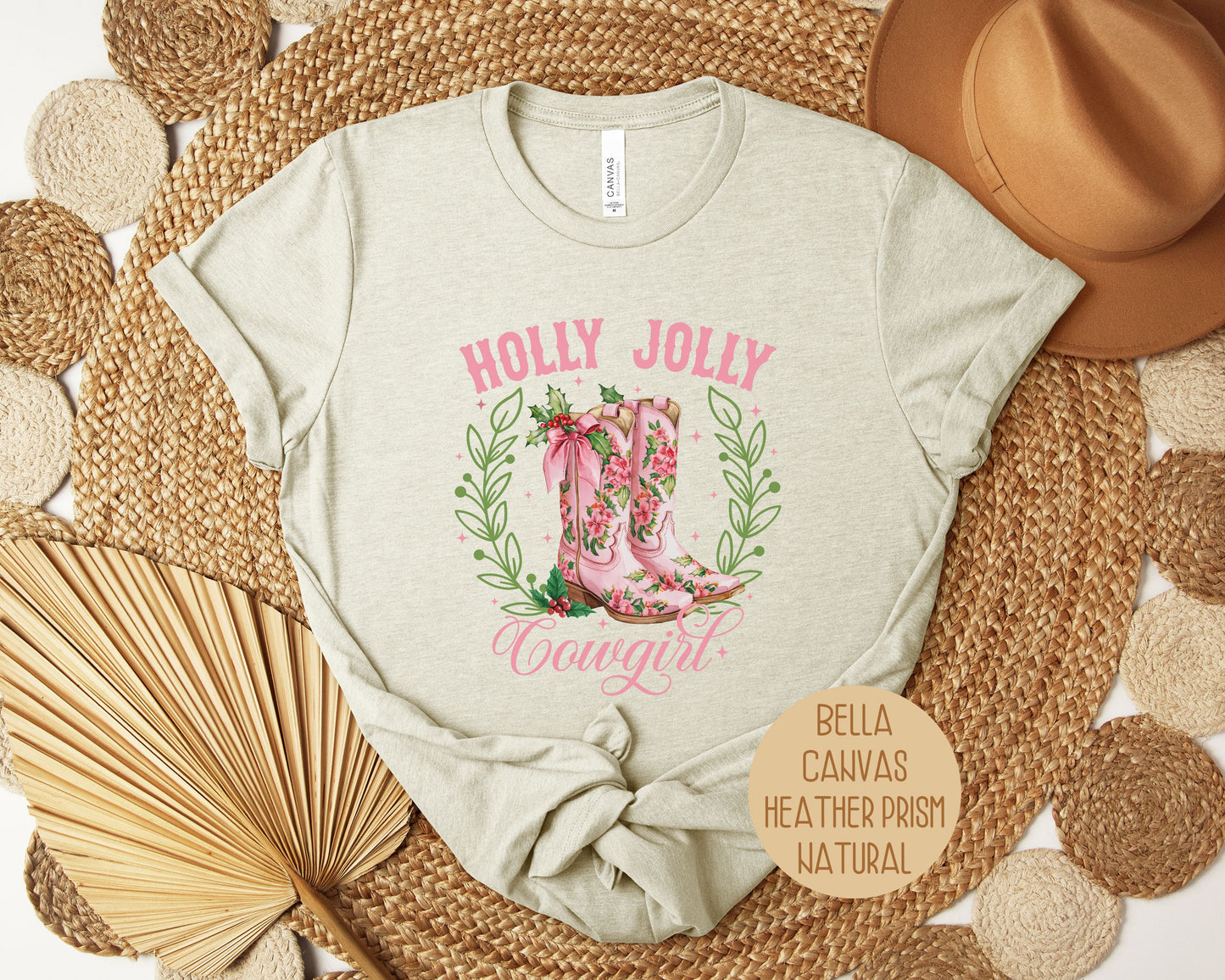 Holly Jolly Cowgirl Western Christmas Shirt