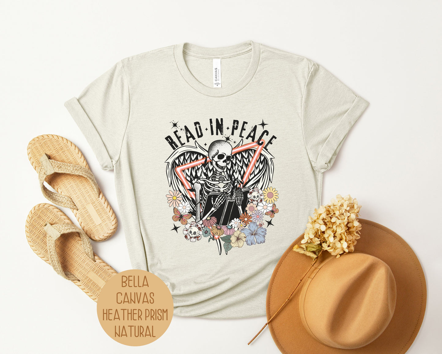 Read in Peace Tarot Card Skeleton Shirt