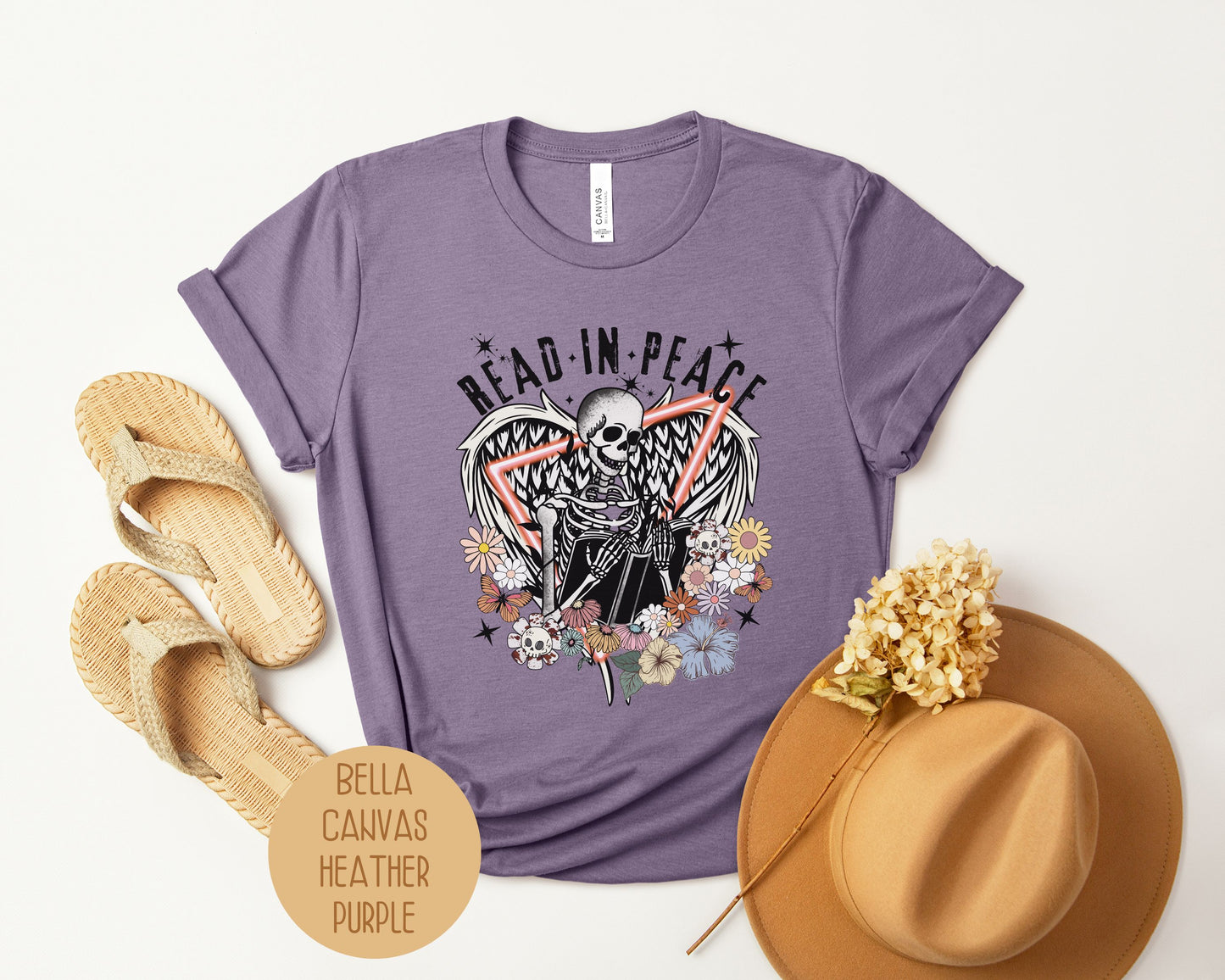 Read in Peace Tarot Card Skeleton Shirt