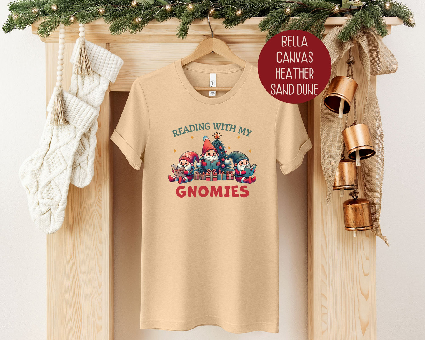 Reading with My Gnomies Christmas Shirt