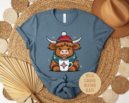 Christmas Baby Highland Cow Shirt