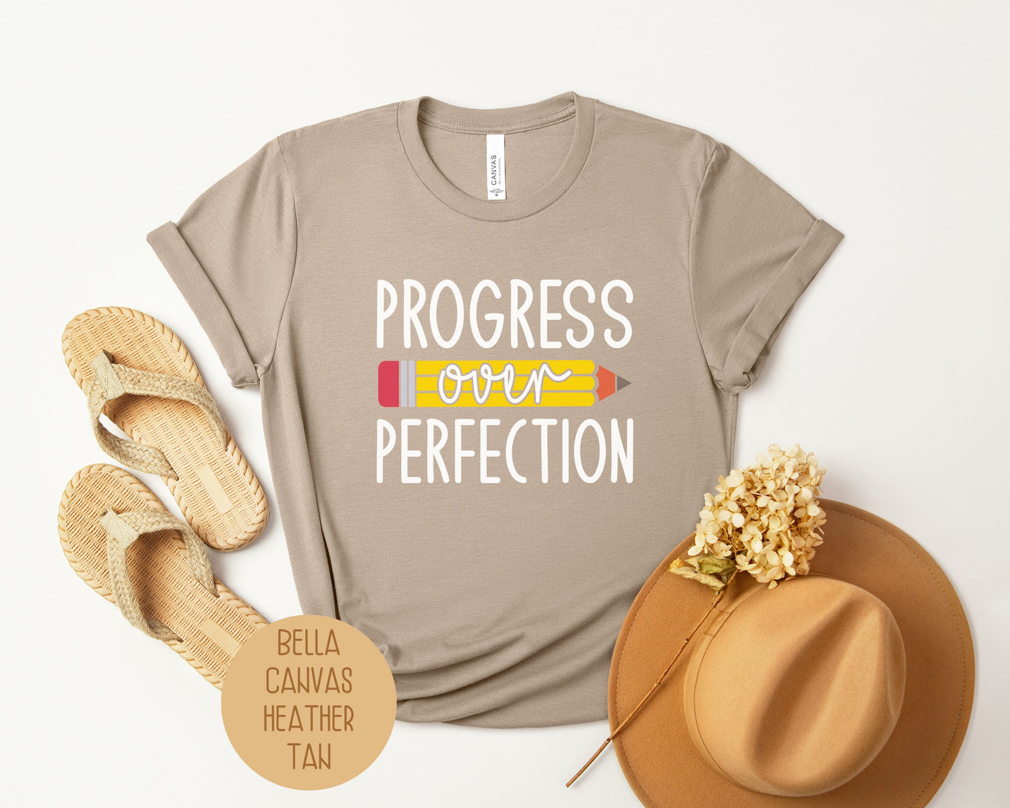 Progress Over Perfection Elementary Teacher Shirt