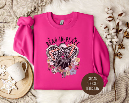 Read in Peace Tarot Card Skeleton Sweatshirt