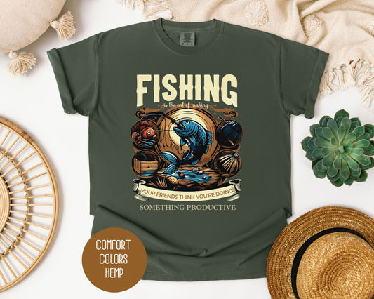 Fishing Making Friends Think You Are Productive Shirt