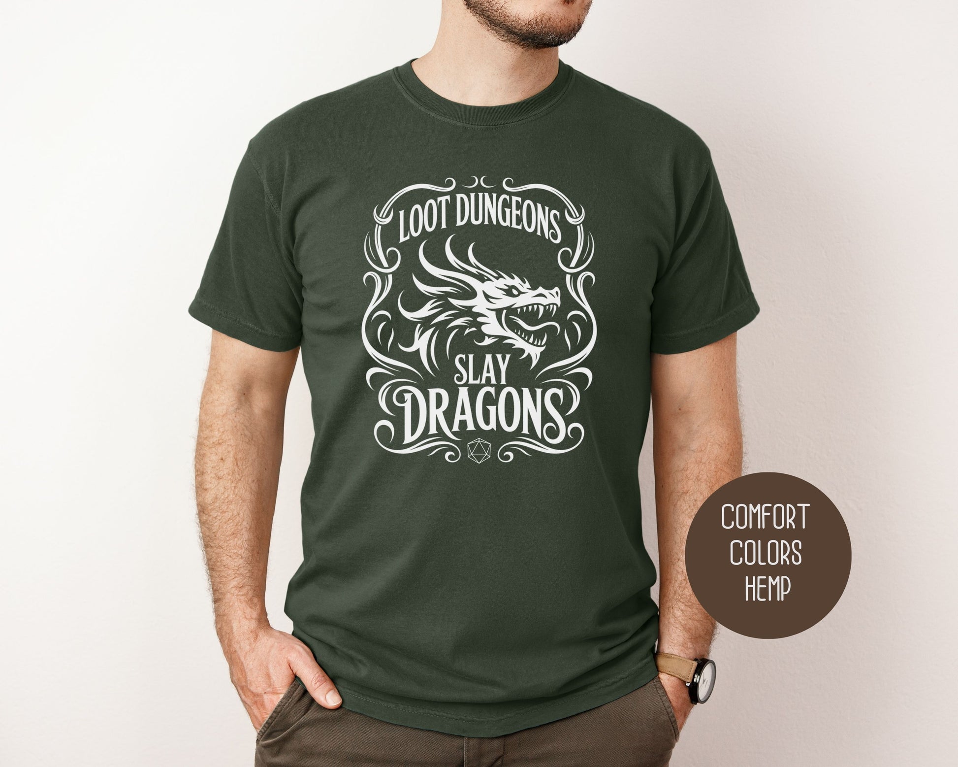 Loot Dungeons Slay Dragons Comfort Colors Shirt T-Shirt  CreativeSpecialTs