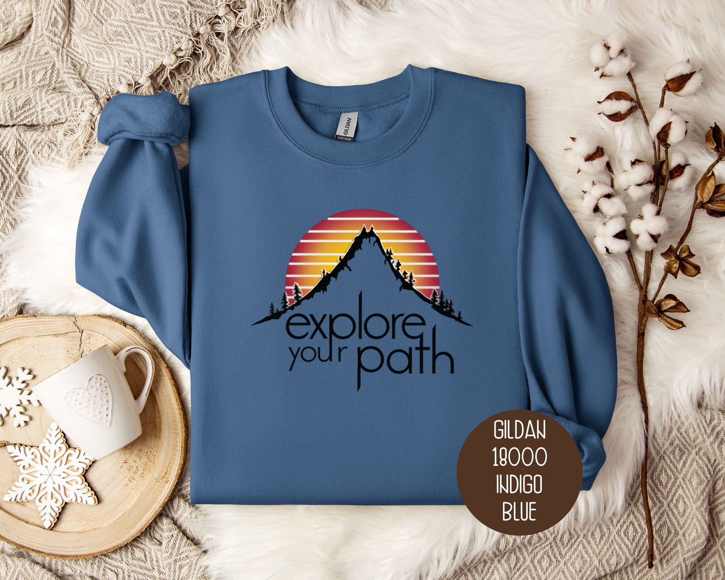 Explore Your Path Vintage Hiking Sweatshirt