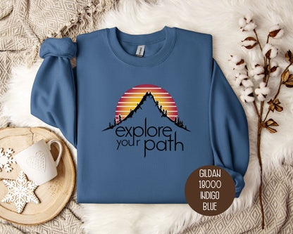 Explore Your Path Vintage Hiking Sweatshirt