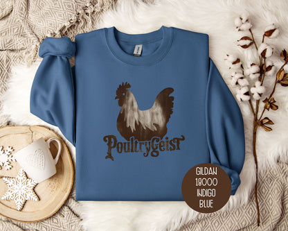 Poultrygeist Chicken Lover Retro Halloween Sweatshirt