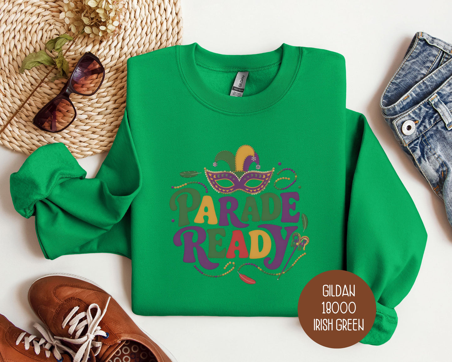 Parade Ready Mardi Gras Sweatshirt