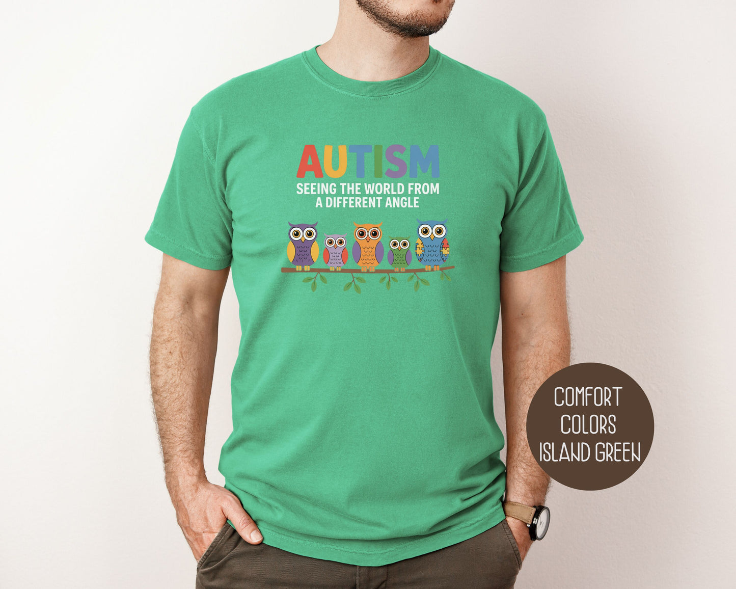 Autism Seeing the World From a Different Angle Comfort Colors Shirt - CreativeSpecialTs