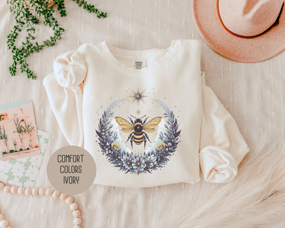 Boho Celestial Floral Bee Sweatshirt