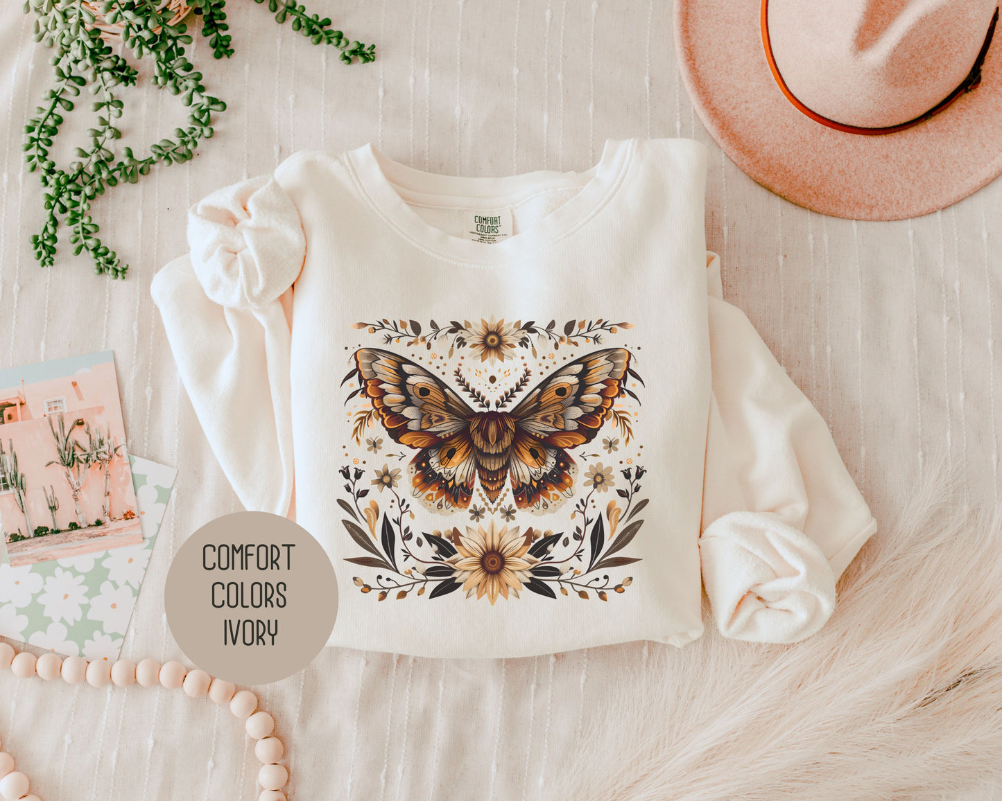 Mystic Bohemian Sunflower Moth Sweatshirt