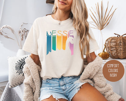 Retro Nessie Rainbow Comfort Colors Shirt
