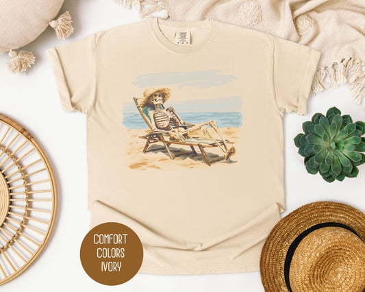 Skeleton Beach Life Comfort Colors Shirt