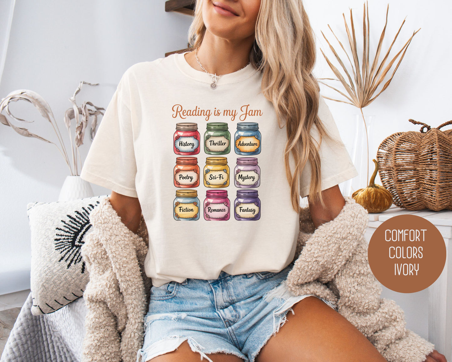 Reading is My Jam Comfort Colors Shirt