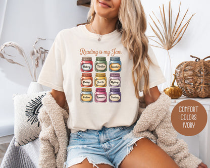 Reading is My Jam Comfort Colors Shirt