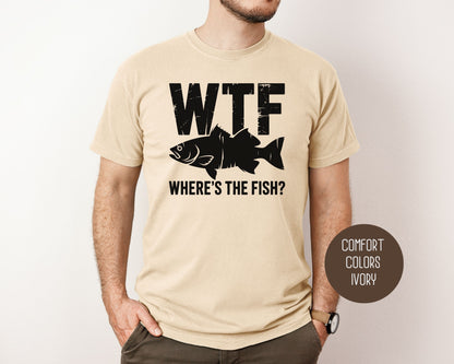 WTF Where's The Fish Comfort Colors Shirt T-Shirt  CreativeSpecialTs