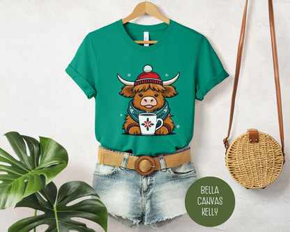 Christmas Baby Highland Cow Shirt