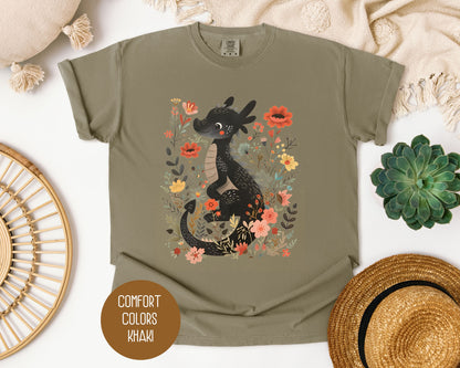 Floral Dragon Comfort Colors Shirt