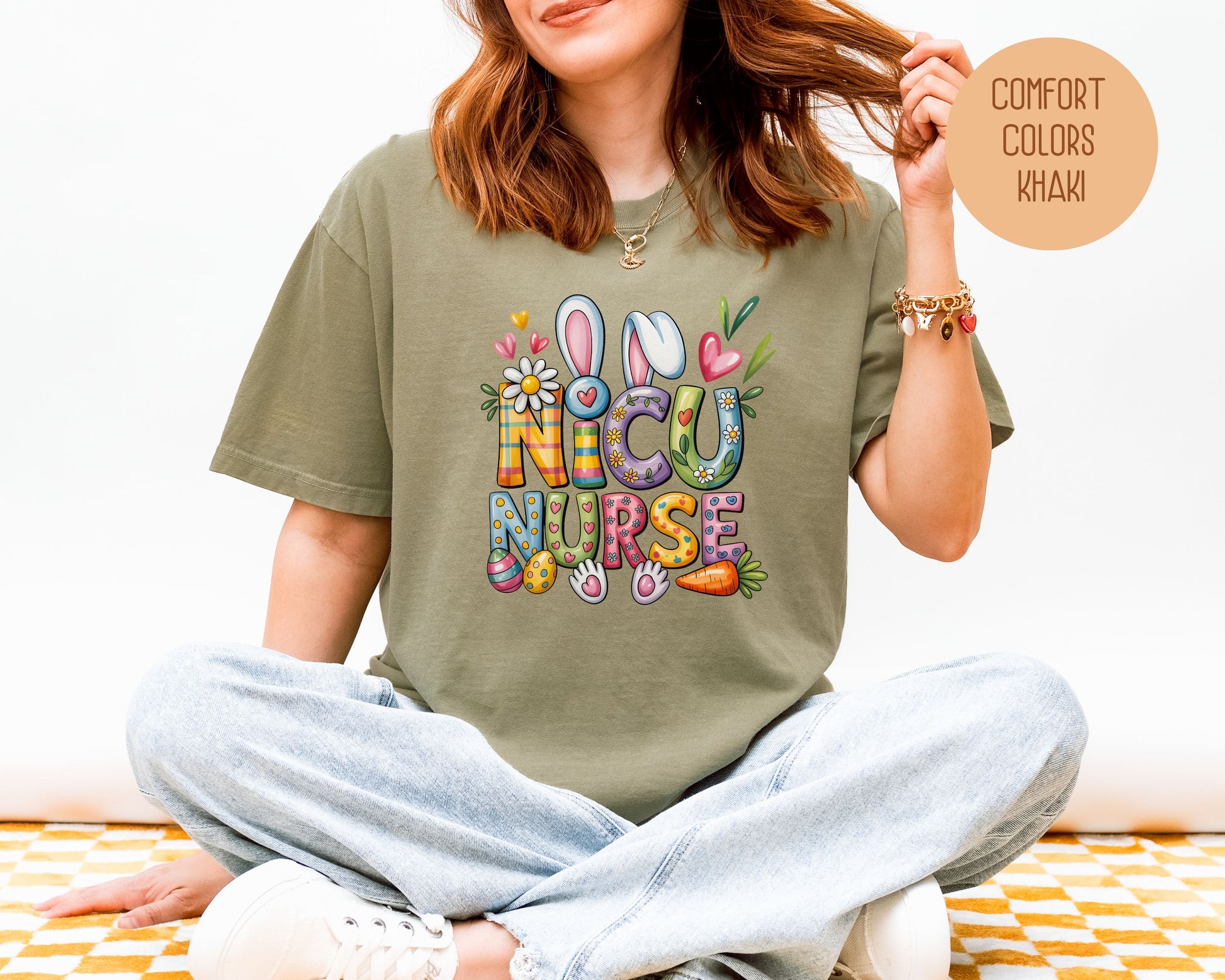 NICU Easter Nurse Comfort Colors Shirt T-Shirt  CreativeSpecialTs