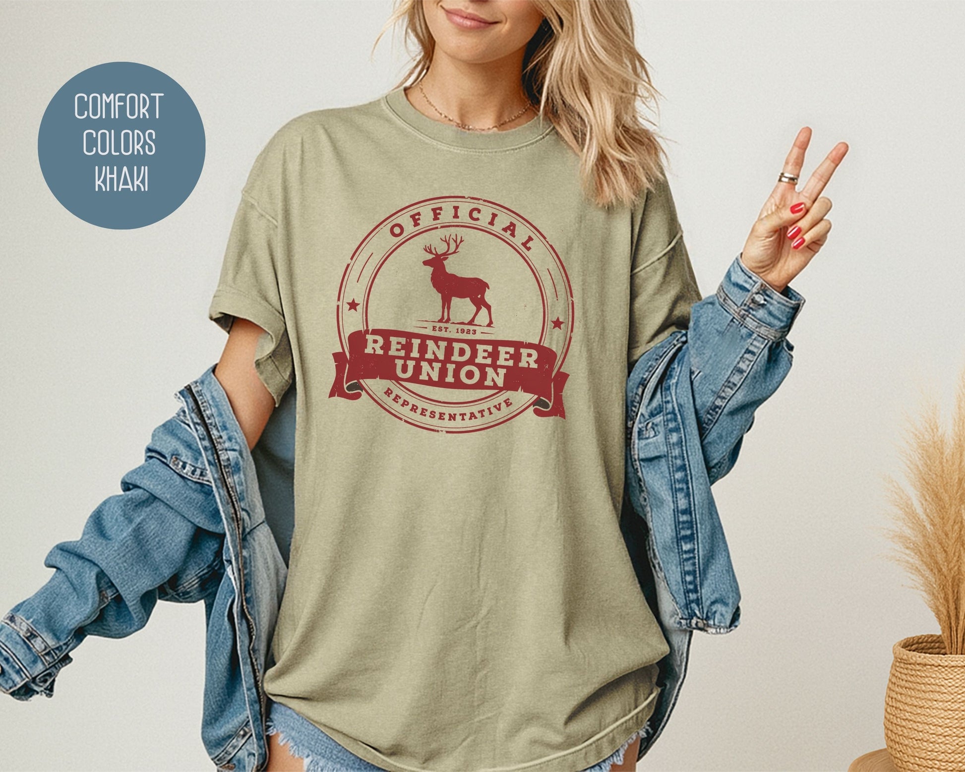 Official Reindeer Union Representative Comfort Colors Shirt T-Shirt  CreativeSpecialTs