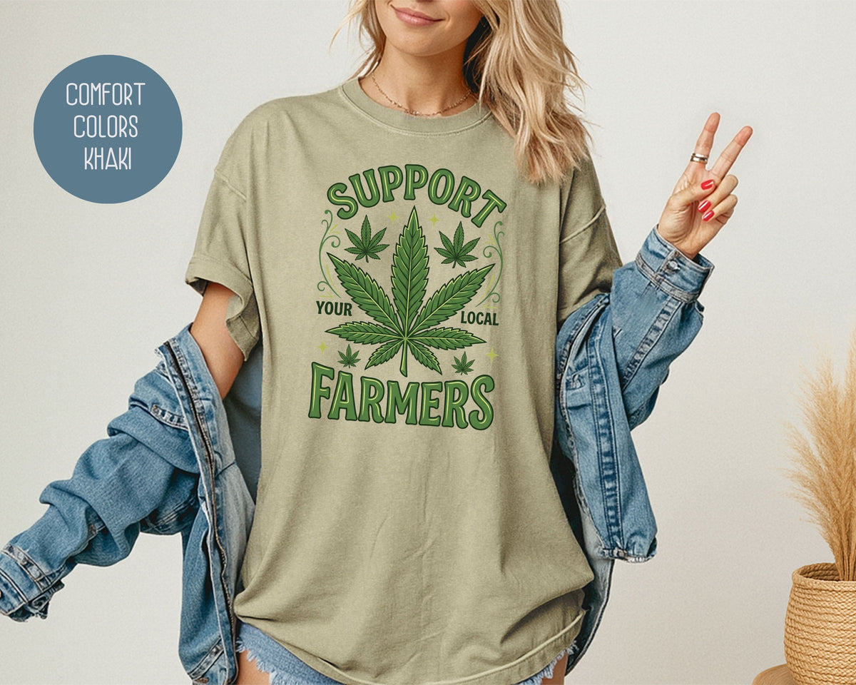 Support Your Local Farmers Comfort Colors Shirt T-Shirt  CreativeSpecialTs