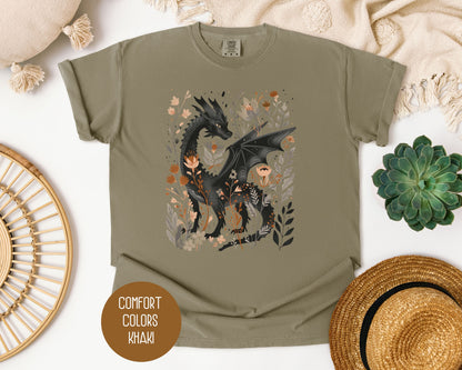 Retro Floral Dragon Comfort Colors Shirt