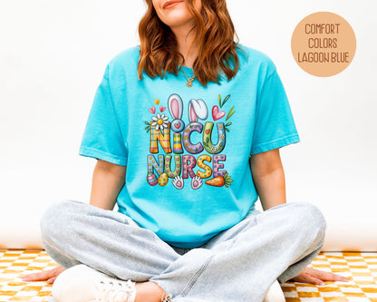 NICU Easter Nurse Comfort Colors Shirt T-Shirt  CreativeSpecialTs