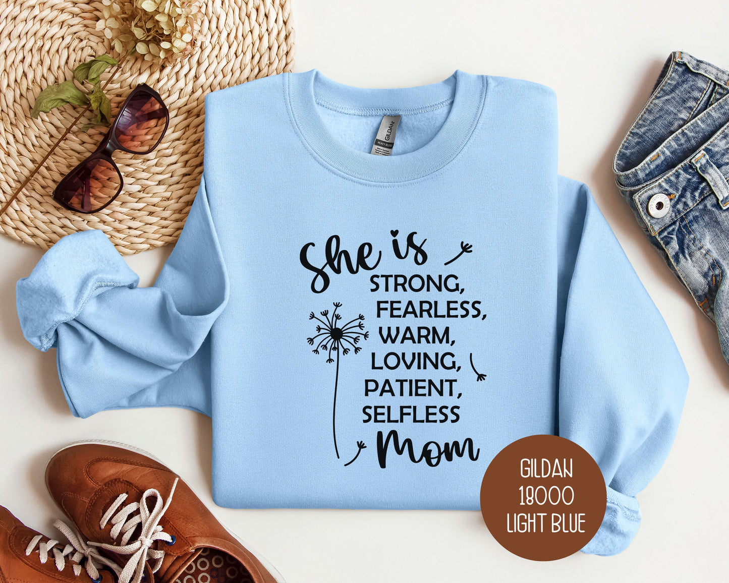 She Is a Strong Mom Sweatshirt