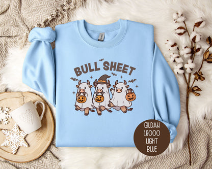 Bull Sheet Cute Ghost Cow Sweatshirt