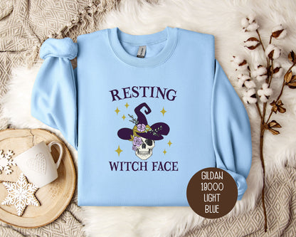 Resting Witch Face Halloween Sweatshirt