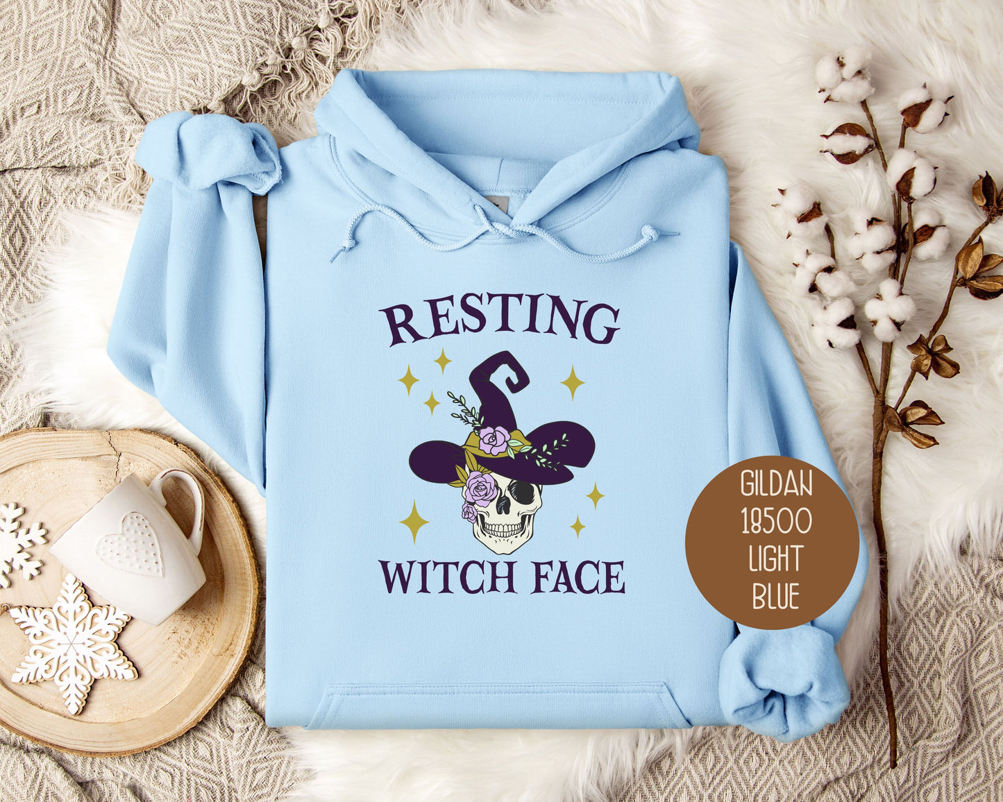 Resting Witch Face Halloween Hoodie