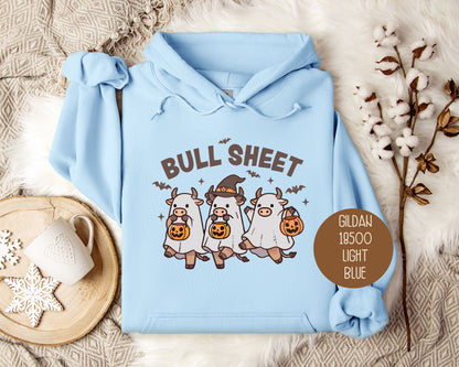 Bull Sheet Cute Ghost Cow Hoodie