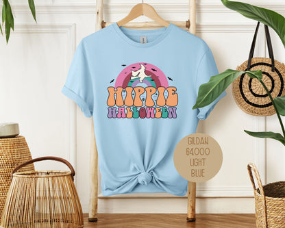 Hippie Halloween Retro Witch Rainbow Shirt