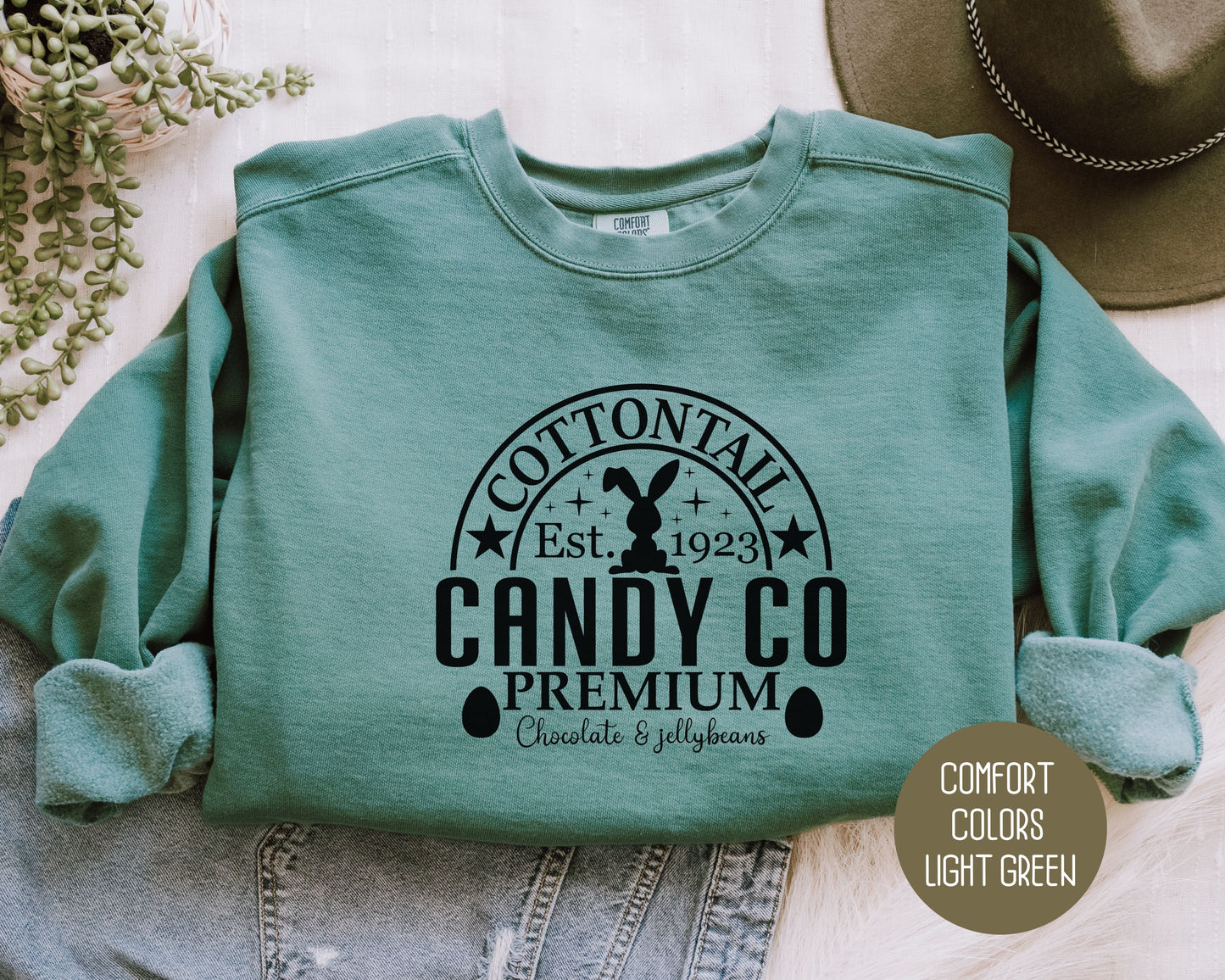 Cottontail Candy Company Easter Comfort Colors Sweatshirt