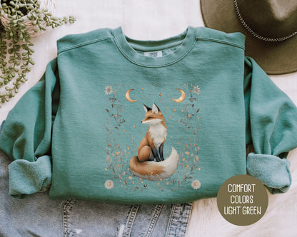 Celestial Cottagecore Fox Sweatshirt