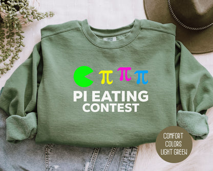 Pi Day Pi Eating Contest Comfort Colors Sweatshirt Sweatshirt  CreativeSpecialTs