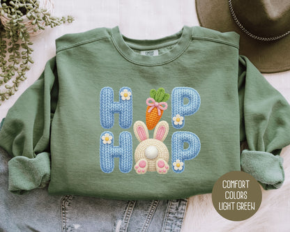 Hip Hop Faux Yarn Easter Comfort Colors Sweatshirt