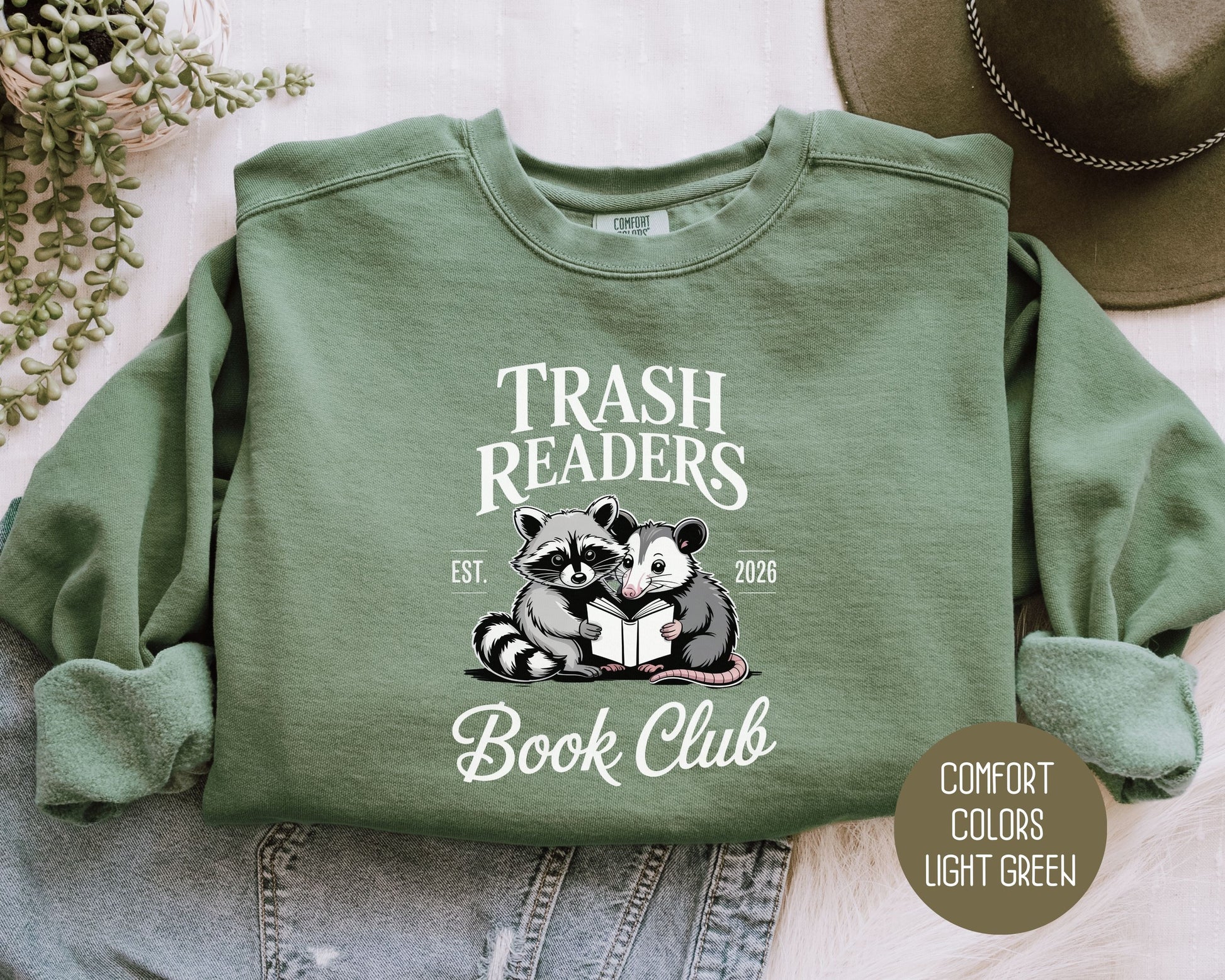Trash Readers Book Club Comfort Colors Sweatshirt Sweatshirt  CreativeSpecialTs