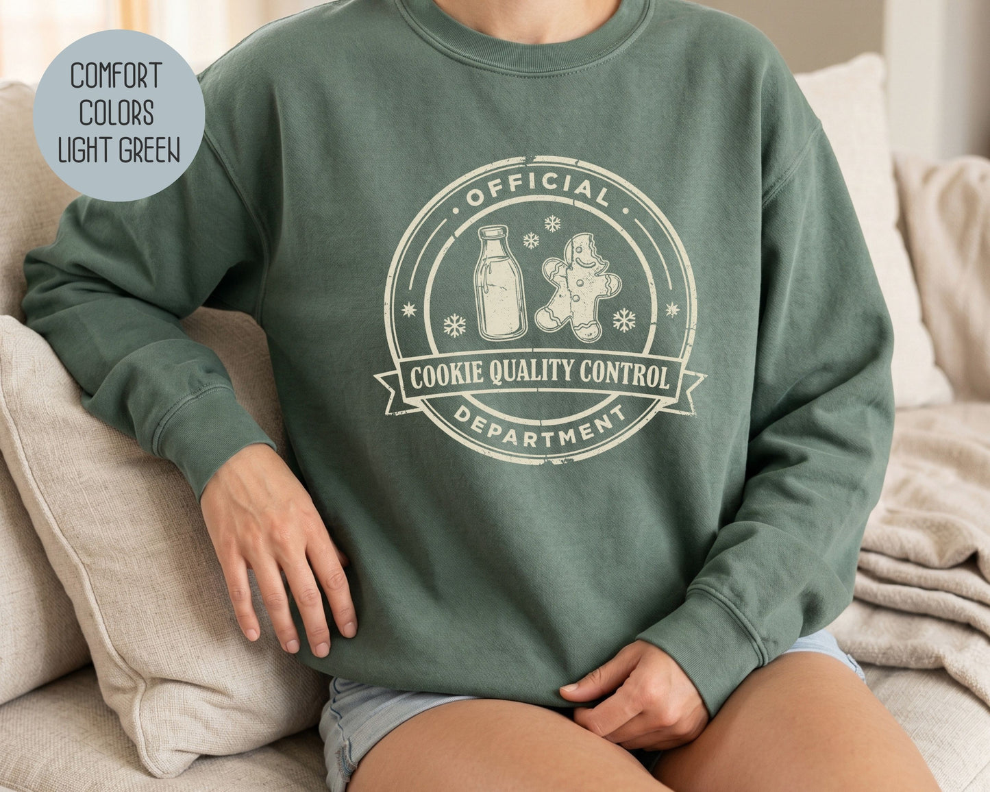 Official Cookie Quality Control Department Comfort Colors Sweatshirt Sweatshirt  CreativeSpecialTs