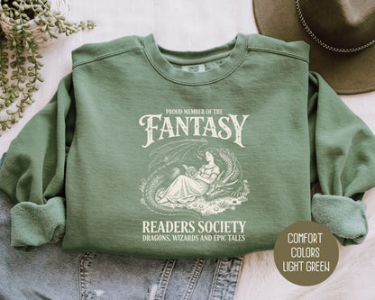 Proud Member of the Fantasy Readers Society Comfort Colors Sweatshirt Sweatshirt  CreativeSpecialTs