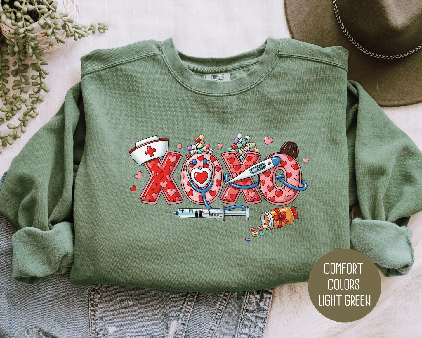 XOXO Nurse Comfort Colors Sweatshirt