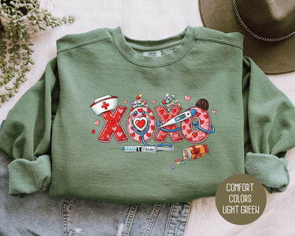 XOXO Nurse Comfort Colors Sweatshirt