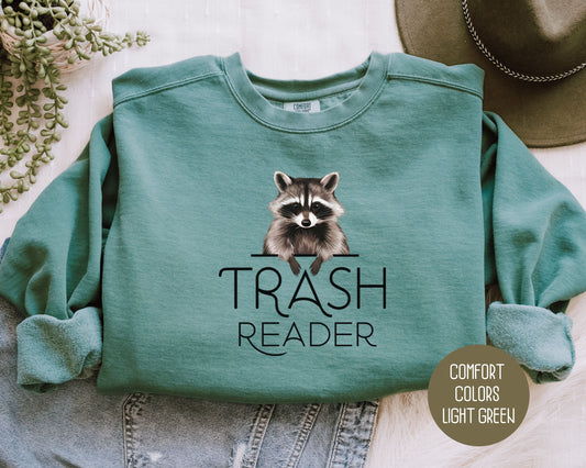 Raccoon Trash Reader Comfort Colors Sweatshirt