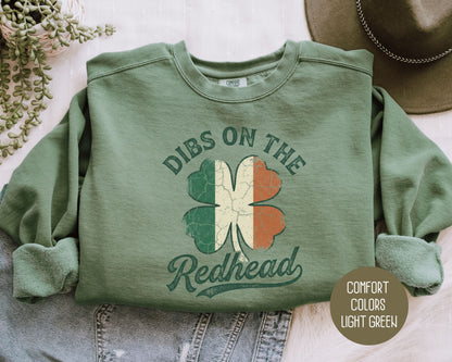 Dibs on the Redhead Comfort Colors Sweatshirt Sweatshirt  CreativeSpecialTs