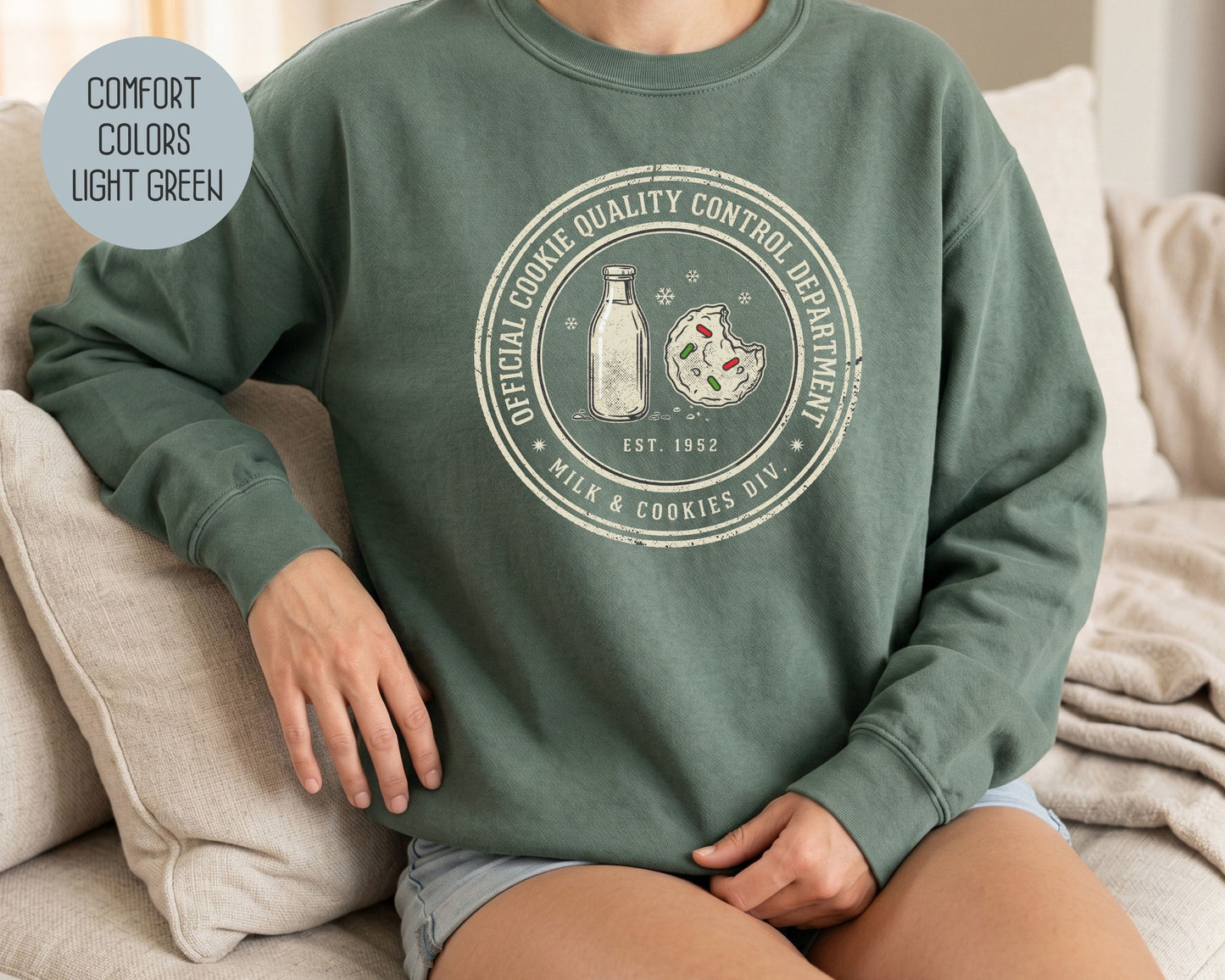 Official Cookie Quality Control Department Comfort Colors Sweatshirt Sweatshirt  CreativeSpecialTs