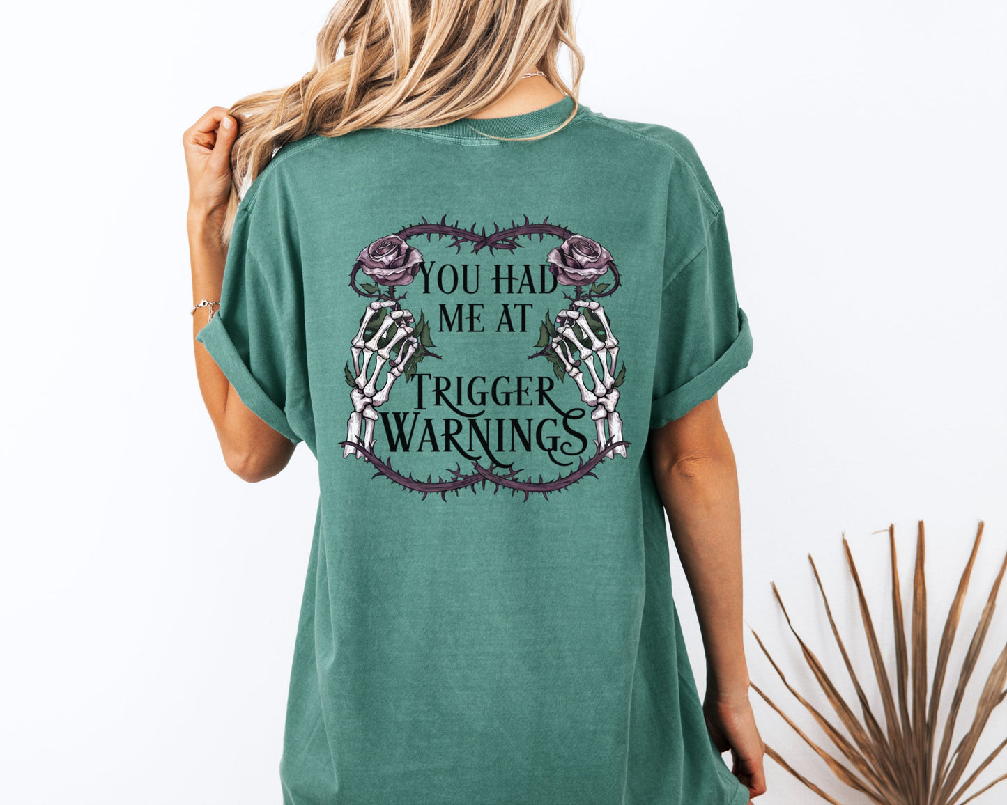 Trigger Warnings Comfort Colors Back Design Shirt