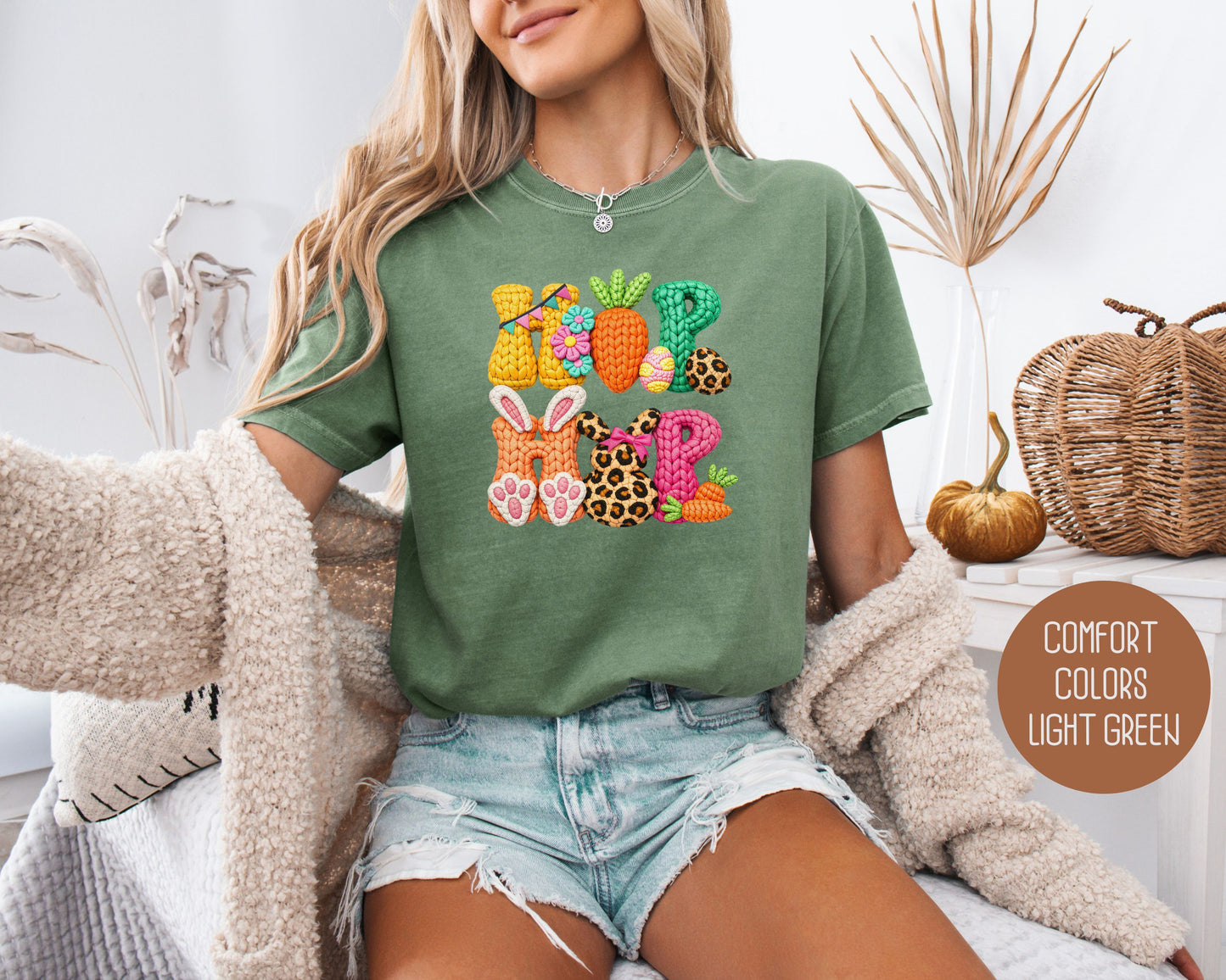 Hip Hop Faux Yarn Easter Comfort Colors Shirt T-Shirt  CreativeSpecialTs