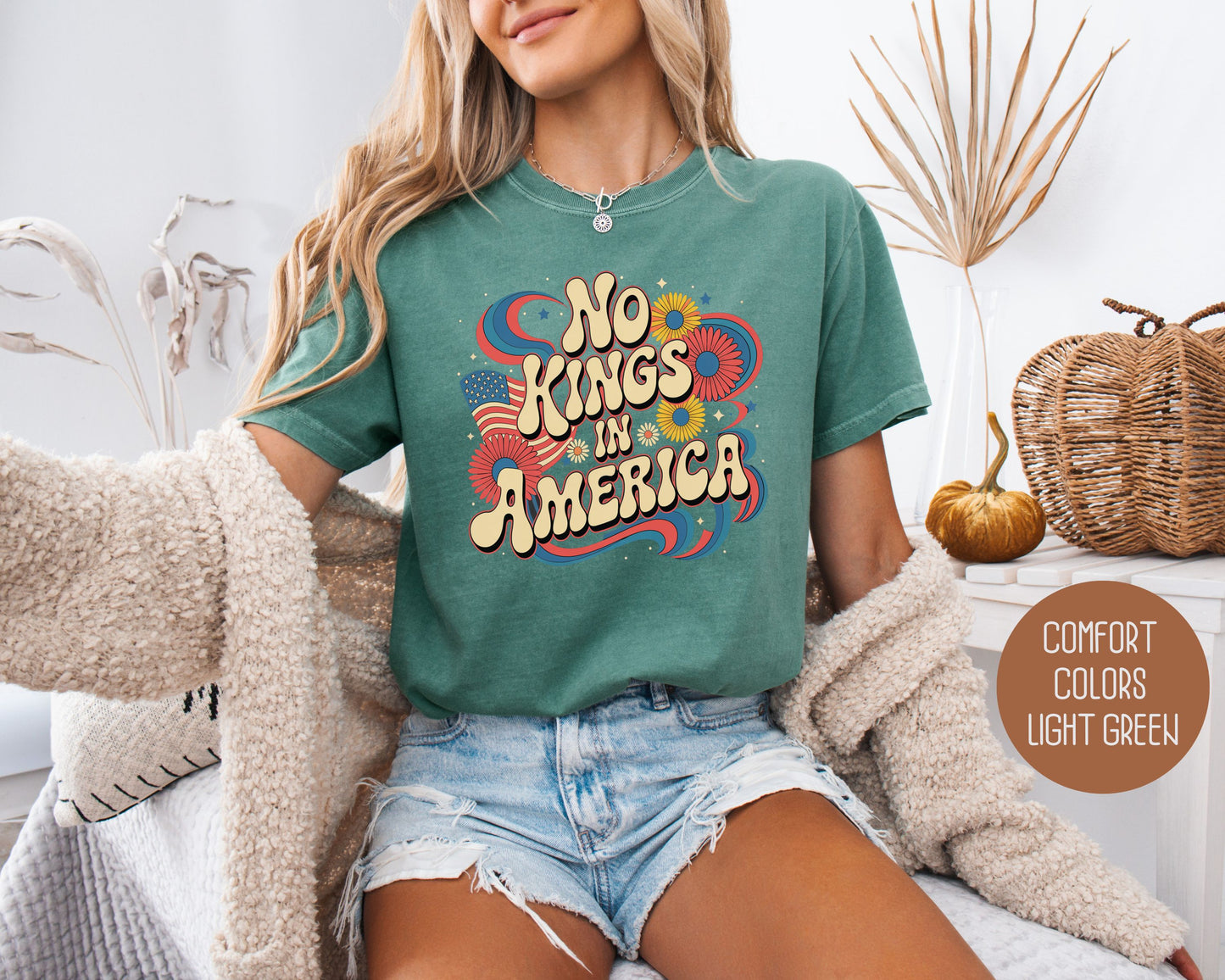 No Kings in America Comfort Colors Shirt