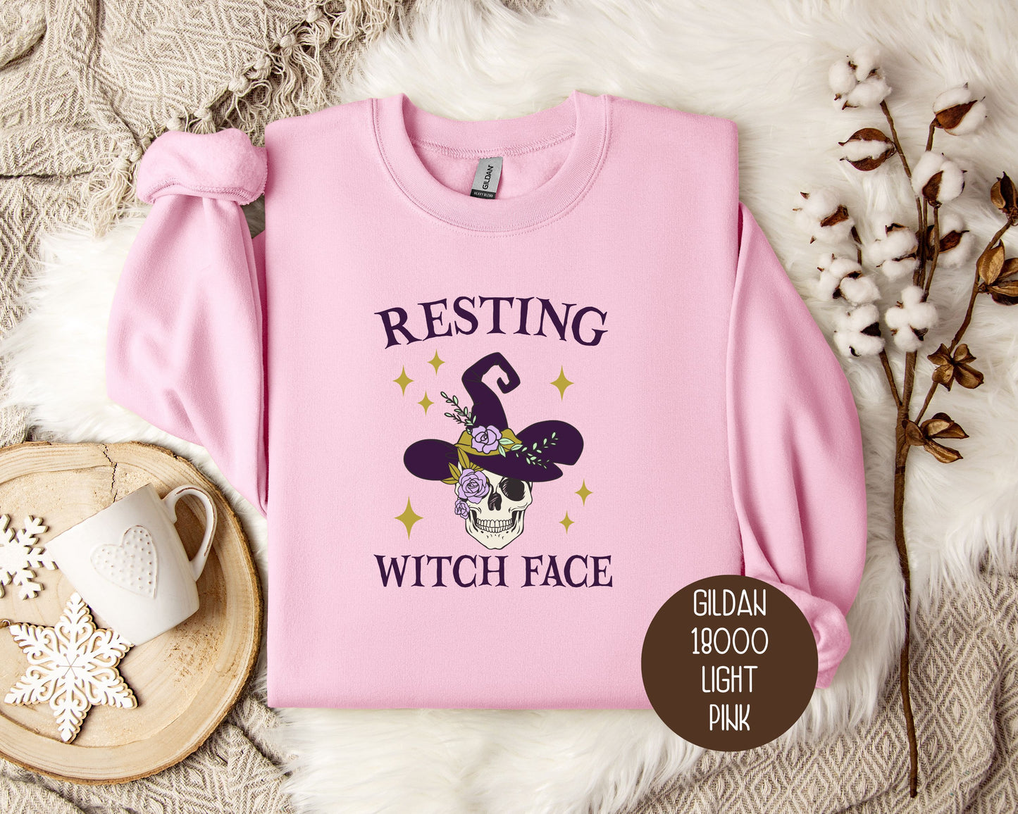 Resting Witch Face Halloween Sweatshirt